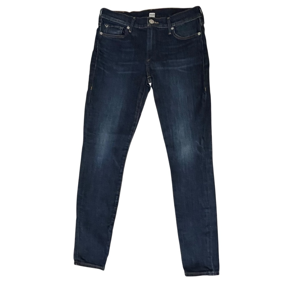 True Religion Halle Super Skinny Mid Rise Jeans Vintage Wash Size 28 Minimalist